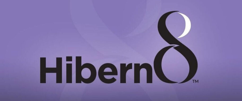 hibern8 logo, a caffeine-free tonic that helps you conceive sleep
